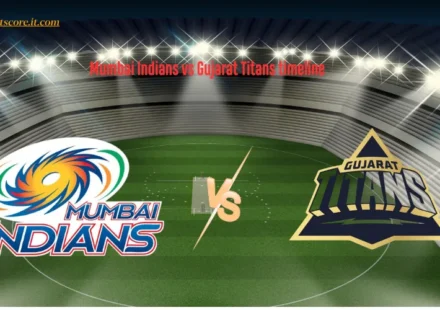 Mumbai Indians vs Gujarat Titans timeline