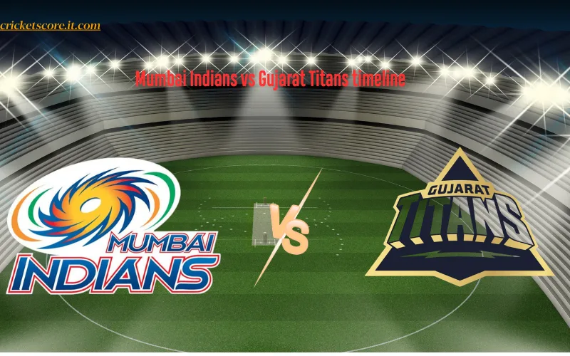 Mumbai Indians vs Gujarat Titans timeline